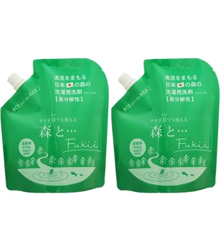 Amazon | がんこ本舗 洗濯洗剤 森と・・・ Fukii 詰替 450g 2個セット